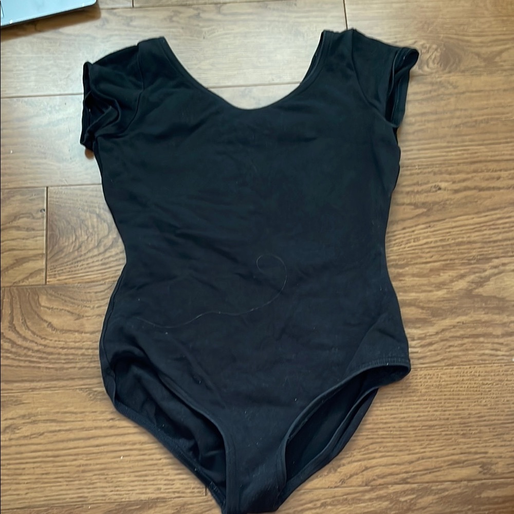 Capezio Balck Ballet Bodysuit Leotard Child Large